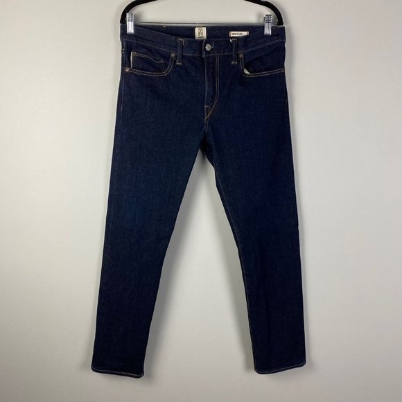 Hiroshi Kato Jeans Hiroshi Kato The Pen Slim Jeans Mens 33x3 Selvedge Denim Stretch Zip Fly